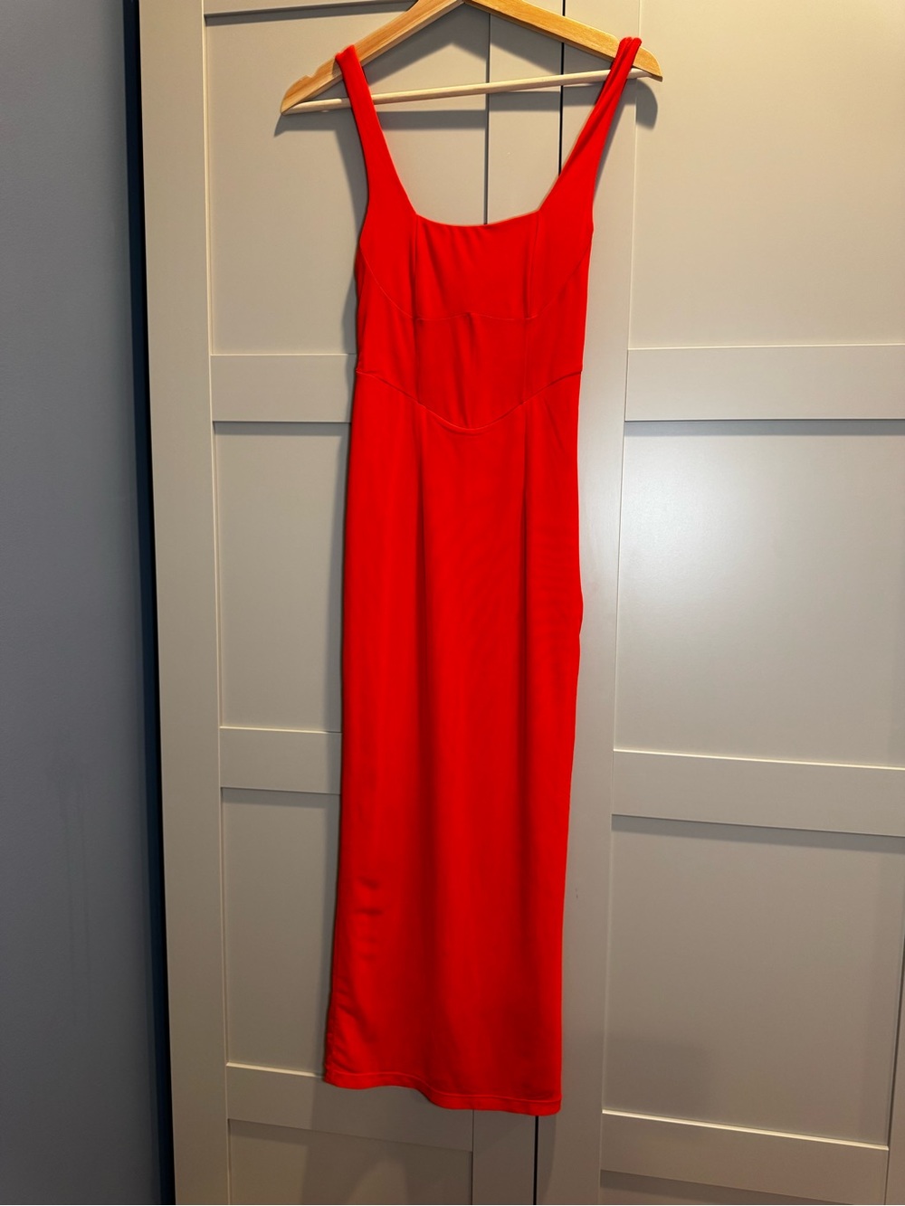 Amber Red Corset Formal Maxi Dress